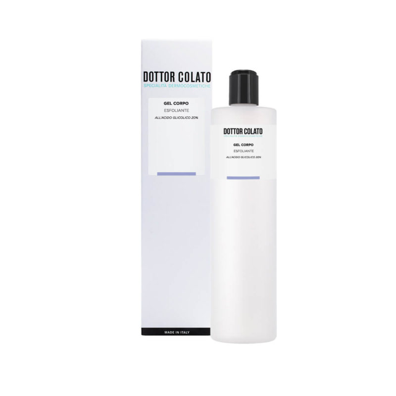Gel esfoliante viso e corpo con acido glicolico 20%