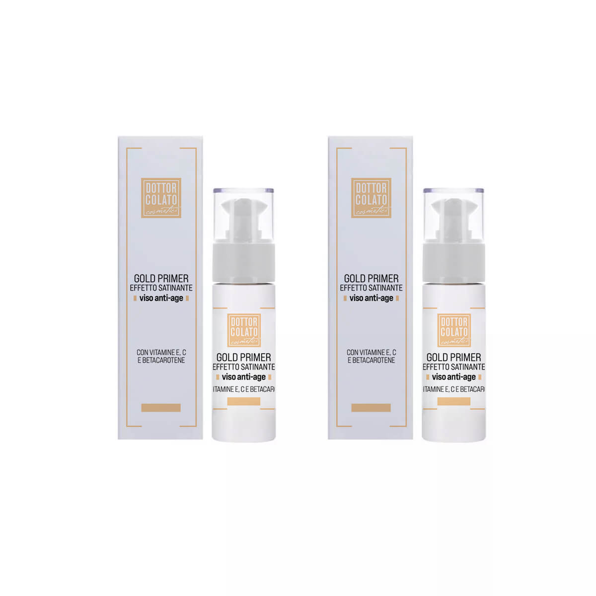 Kit 2x – Gold primer effetto satinante per pelli normali o secche