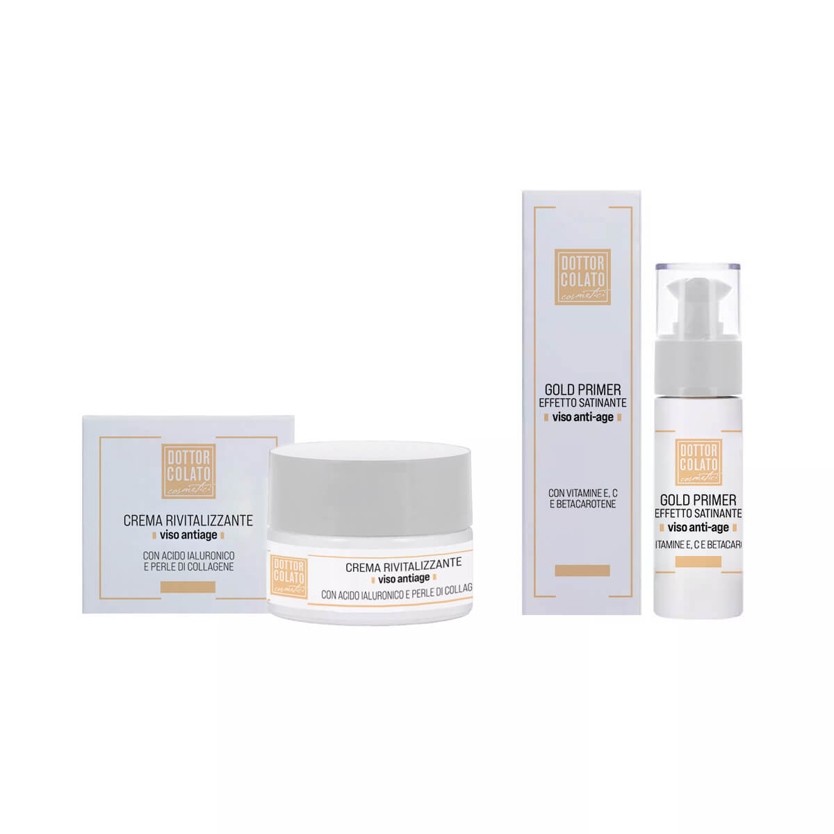 Kit Crema viso rivitalizzante + Gold primer
