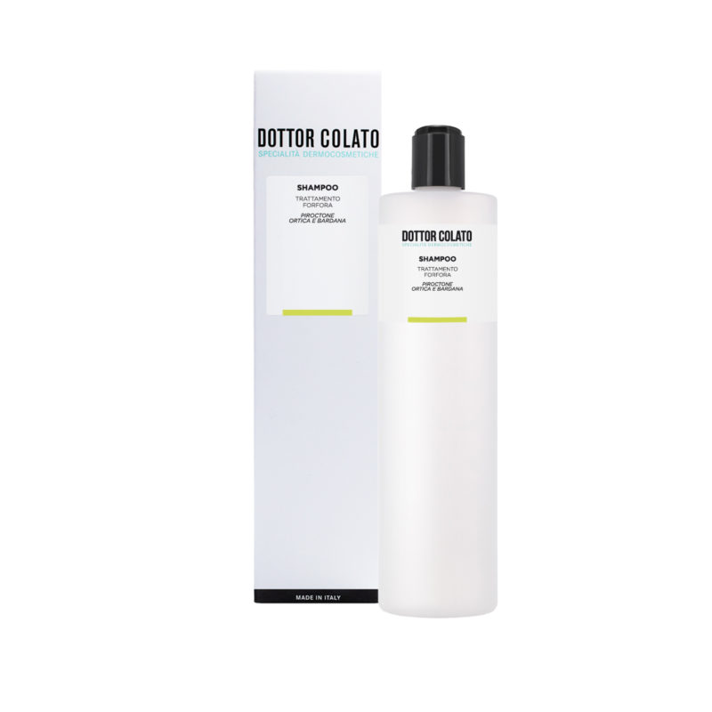 Shampoo per capelli con forfora con piroctone, ortica e bardana